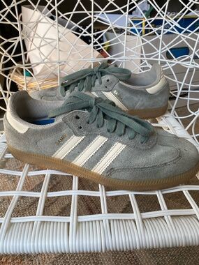 Samba Adidas Originals ADV Silver Green Wonder White Men's Sneakers JP5859 -Sz 6